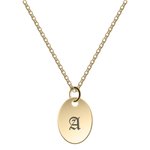 Oval Initial Pendant Necklace