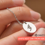Oval Initial Pendant Necklace