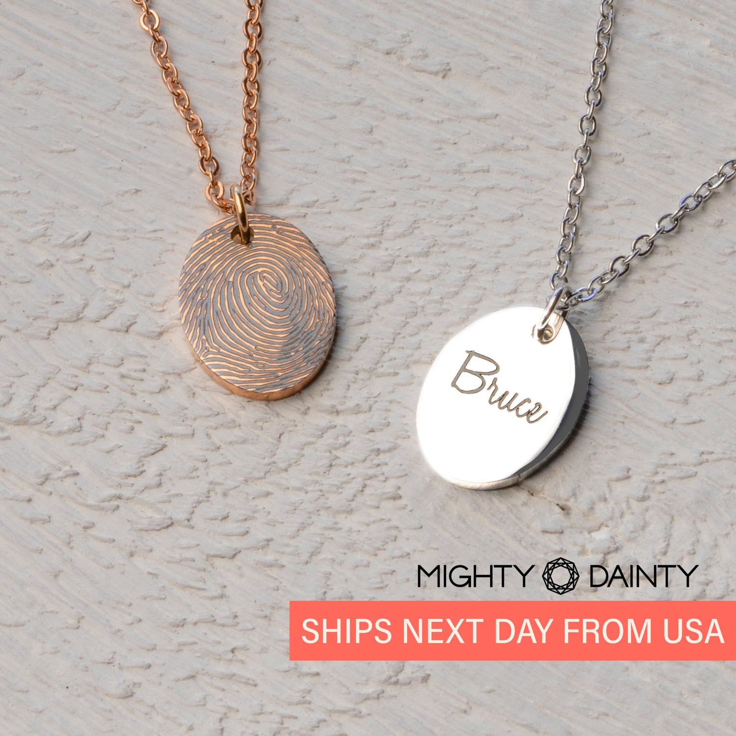 Oval Fingerprint Necklace