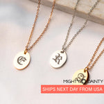 Oval Initial Pendant Necklace