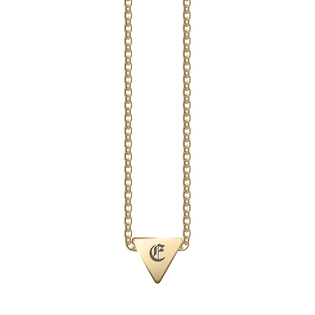 Triangle Initial Pendant Necklace