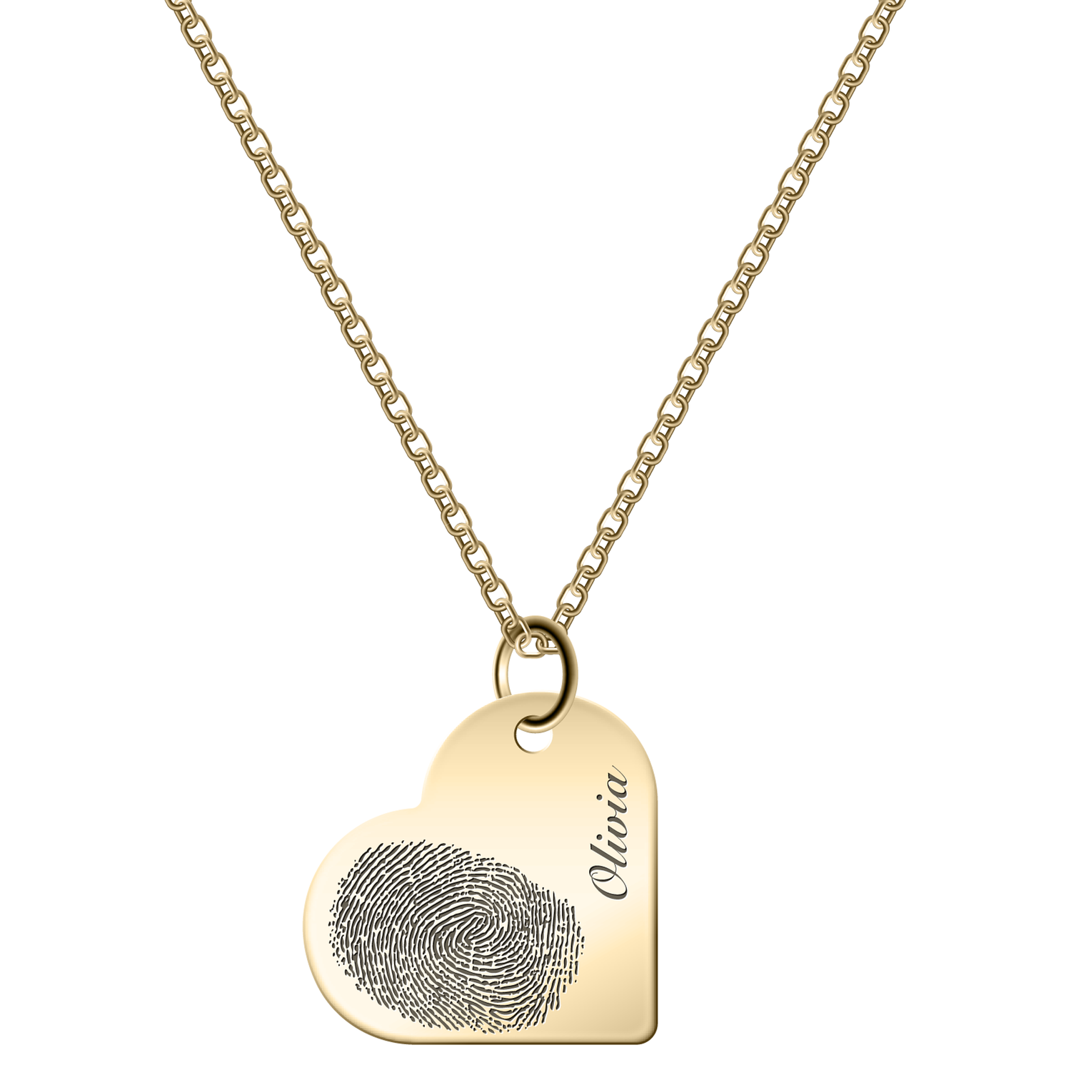 Fingerprint Heart Necklace