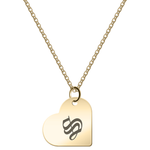 Heart Vintage Initial Necklace