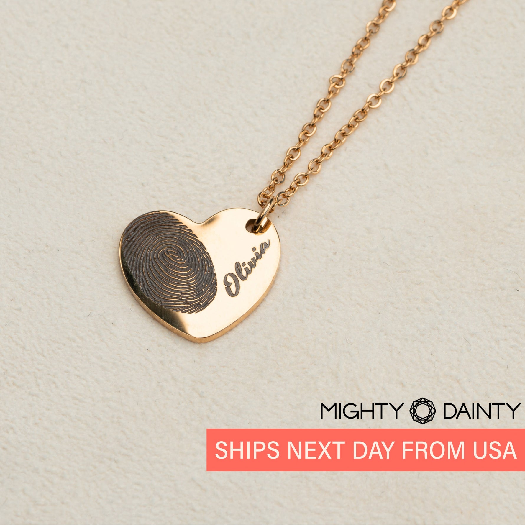 Fingerprint Heart Necklace