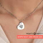 Heart Vintage Initial Necklace