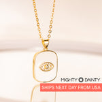 White Evil Eye Necklace for women