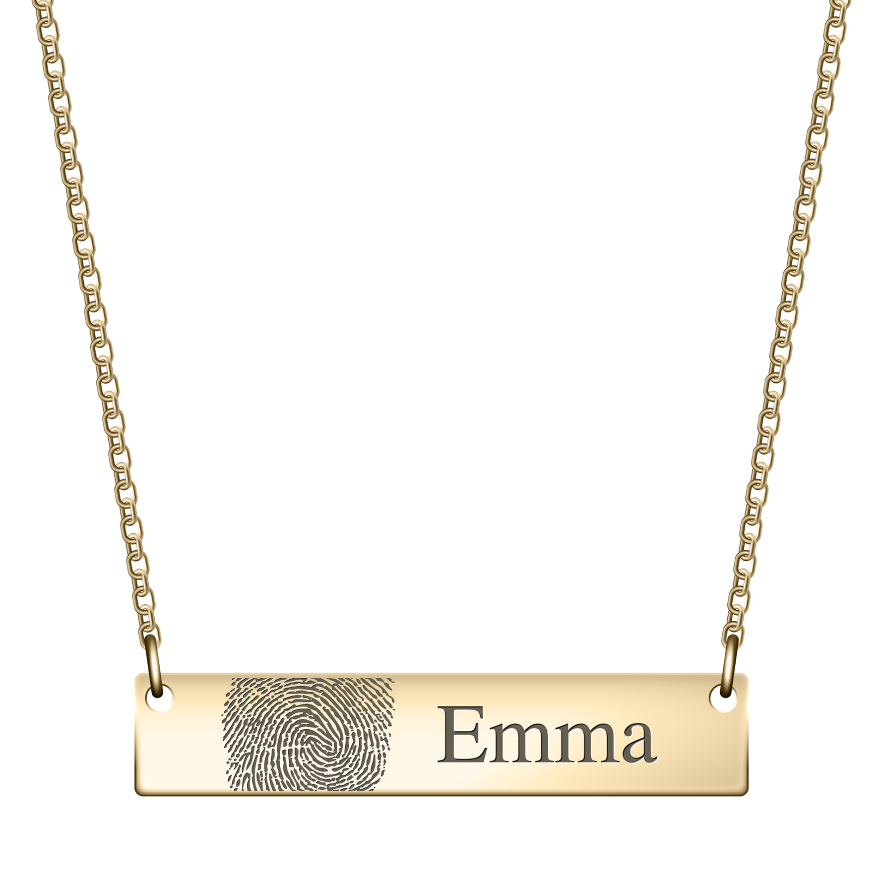 Signature Bar Fingerprint Necklace