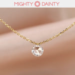 Gold Single Large Diamond Necklace